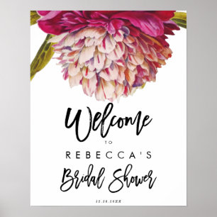 Affiche enseigne de bienvenue pour une baby shower champêt