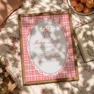 Affiche Enseigne de bienvenue rose et rouge pour une Baby