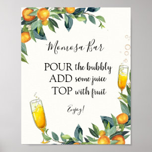Affiche Enseigne de boisson du bar Citrus Momosa