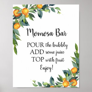 Affiche Enseigne de boisson pour Baby Shower Momosa Bar