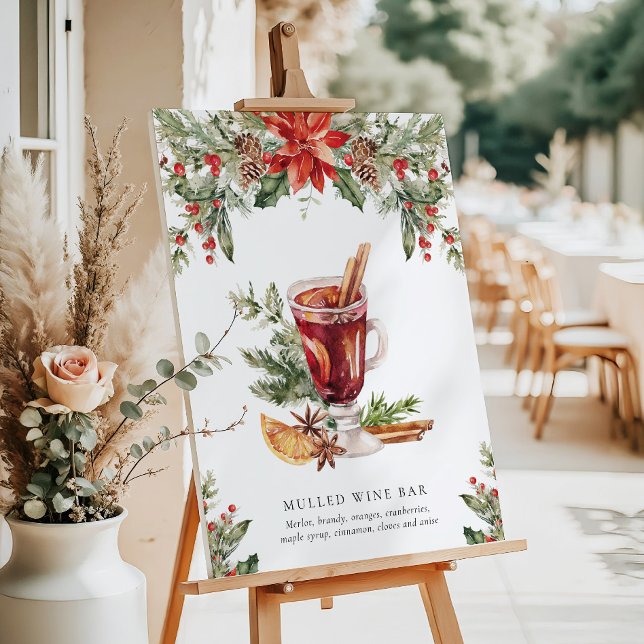 Affiche Enseigne de boisson signature Bar à vin chaud de N (Créateur téléchargé)