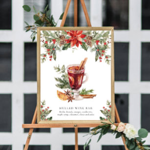 Affiche Enseigne de boisson signature Bar à vin chaud de N