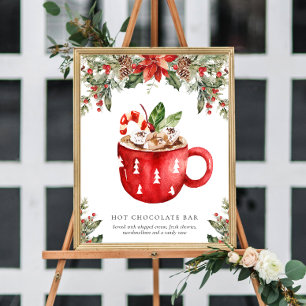 Affiche Enseigne de boisson signature Bar au chocolat chau