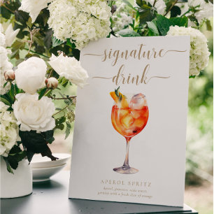 Affiche Enseigne de boisson signature minimaliste moderne 
