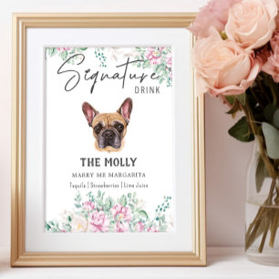 Affiche Enseigne de boisson signature pour Bouledogue Fran