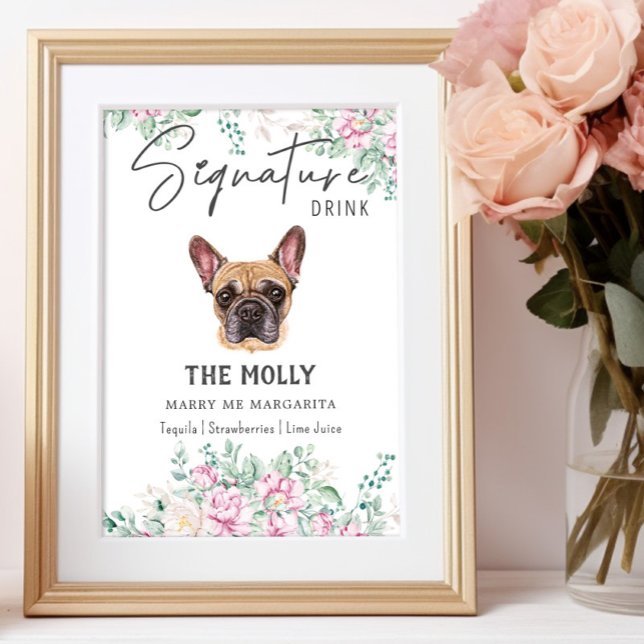 Affiche Enseigne de boisson signature pour Bouledogue Fran (Créateur téléchargé)