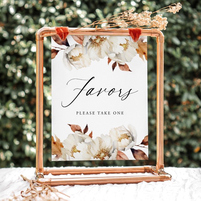 Affiche Enseigne de cadeaux de mariage Fleurs Rustiques d' (Créateur téléchargé)