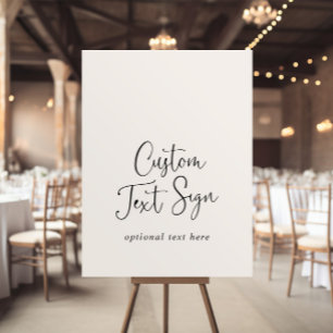 Affiche Enseigne de calligraphie de texte personnalisé écr