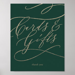 Affiche Enseigne de Cartes et Cadeaux Calligraphiés Romant