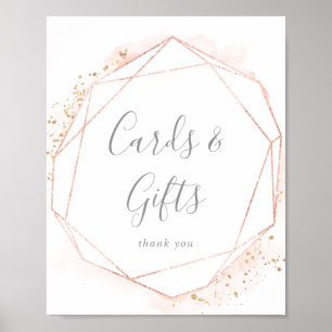 Affiche Enseigne de Cartes et Cadeaux Géométriques à l'Aqu