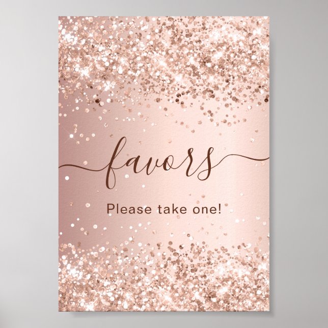 Affiche Enseigne de fête avec poussière de paillettes en o (Devant)