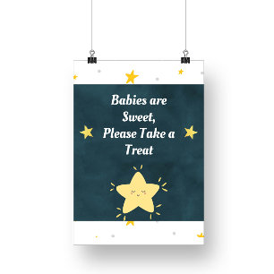 Affiche Enseigne de fête de bébé Twinkle Twinkle Star
