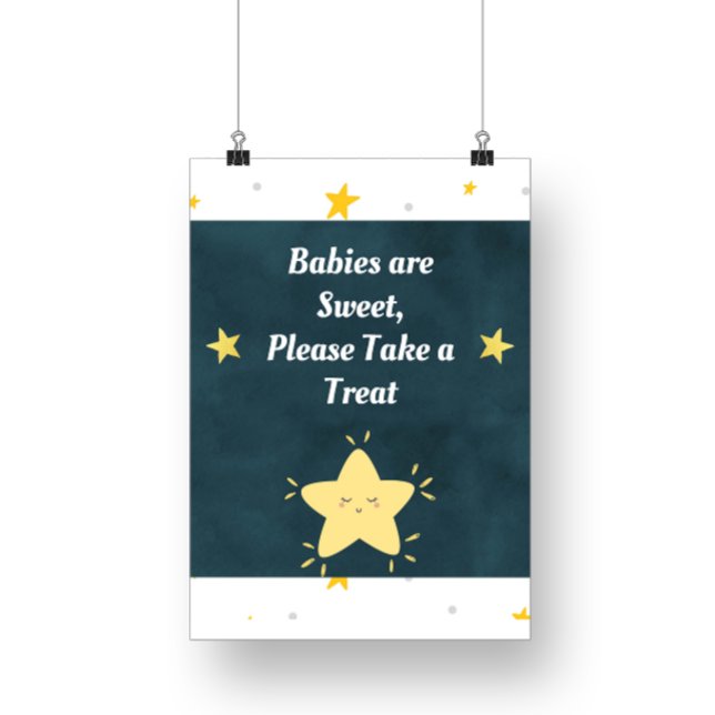 Affiche Enseigne de fête de bébé Twinkle Twinkle Star (Créateur téléchargé)
