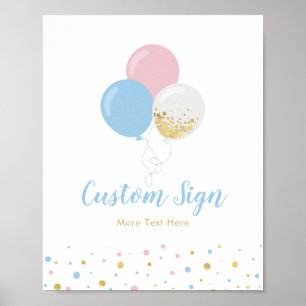 Affiche Enseigne de fête personnalisée pour Baby Shower Ro