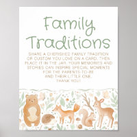 Enseigne de fête prénatale Traditions familiales e