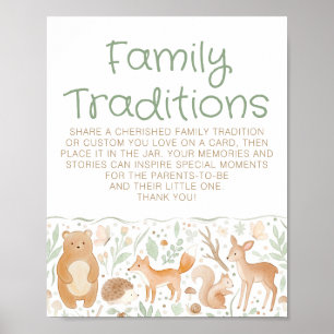 Affiche Enseigne de fête prénatale Traditions familiales e