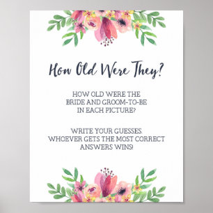 Affiche Enseigne de jeu pour fête de mariage Quel âge avai