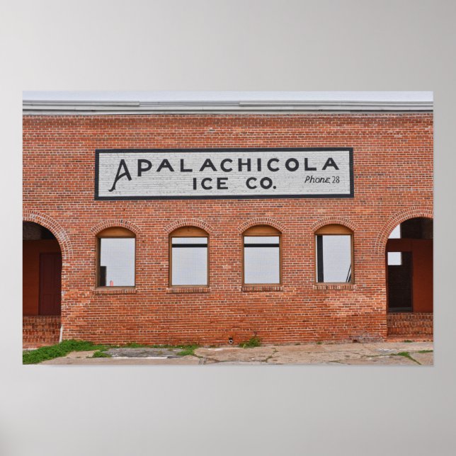 Affiche Enseigne de la compagnie de glace d'Apalachicola,  (Devant)