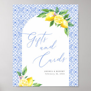 Affiche Enseigne de mariage Cadeaux et Cartes Lemon Posita