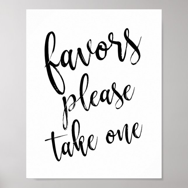 Affiche Enseigne de mariage noir et blanc 8x10 (Devant)