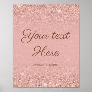 Affiche Enseigne de mariage personnalisée scintillante en 