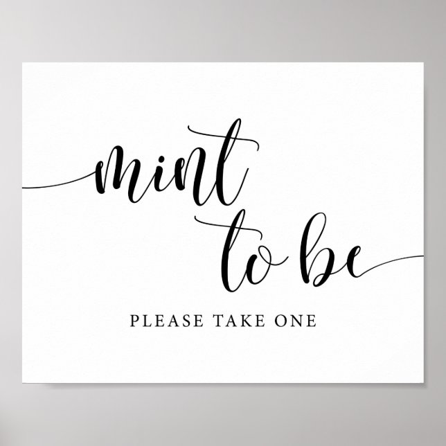 Affiche Enseigne de Mariage Rustique Menthe Faveurs de Mar (Devant)