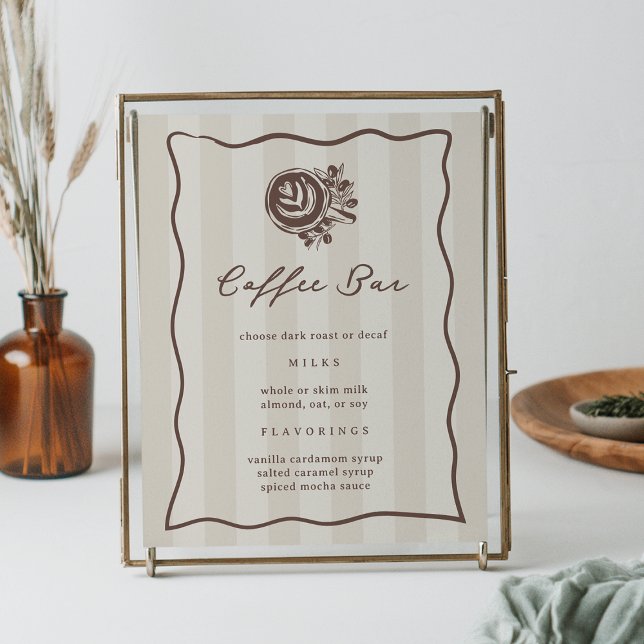 Affiche Enseigne de menu de bar à café imprimable (Créateur téléchargé)