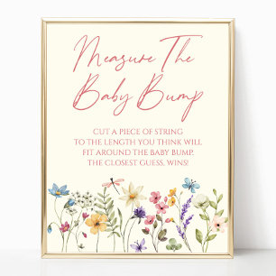 Affiche Enseigne de mesure du ventre de bébé pour Baby Sho