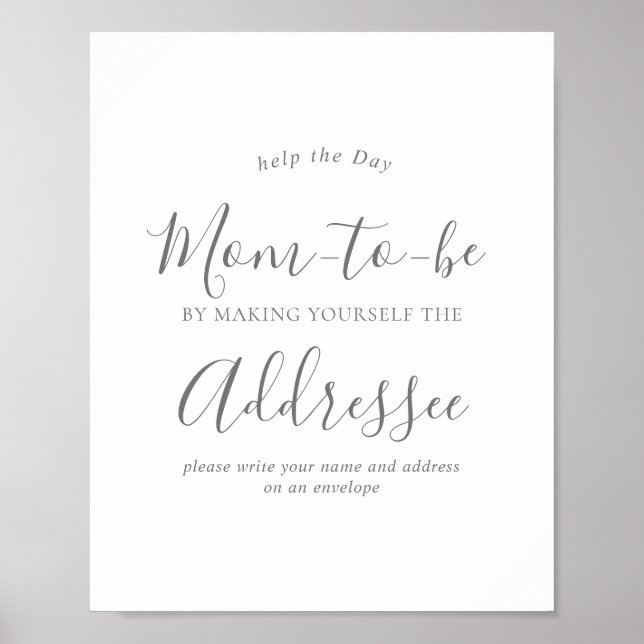Affiche Enseigne de salle de fête pour bébé "Adresse argen (Devant)
