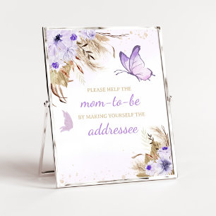 Affiche Enseigne de station d'enveloppe de Baby Shower Pap