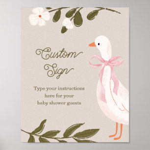 Affiche Enseigne de table personnalisée pour Baby Shower C