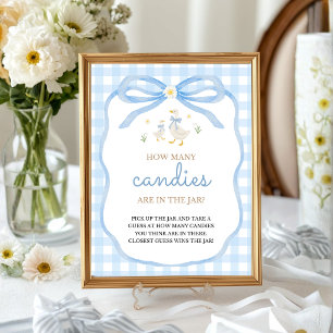 Affiche Enseigne de table pour Baby-Shower « Silly Goose »