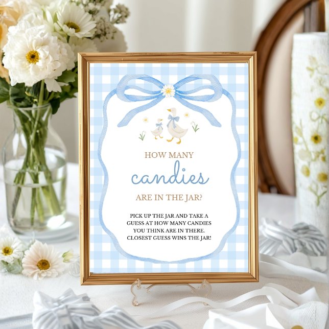 Affiche Enseigne de table pour Baby-Shower « Silly Goose » (Créateur téléchargé)