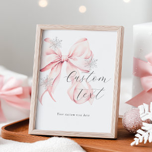 Affiche Enseigne de table Texte personnalisé Arc rose Hive