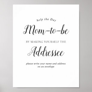 Affiche Enseigne d'enveloppe pour Baby Shower minimaliste