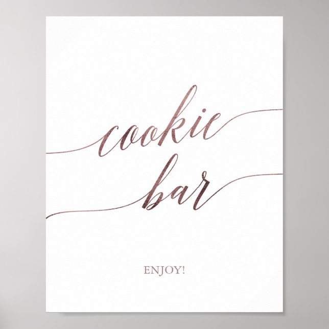 Affiche Enseigne élégante en barre à cookies en calligraph (Devant)