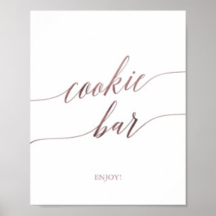 Affiche Enseigne élégante en calligraphie rose gold pour b