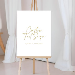 Affiche Enseigne élégante moderne en calligraphie dorée su