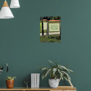 Affiche Enseigne extérieure en bois minimaliste Art