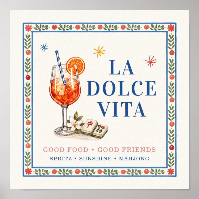 Affiche Enseigne La Dolce Vita Spritz & Stacks (Devant)