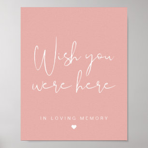 Affiche Enseigne LEAH Vibrant Rose Pastel Vous étiez ici