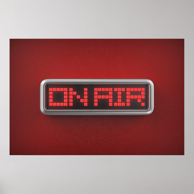 Affiche Enseigne lumineuse ON AIR (Devant)