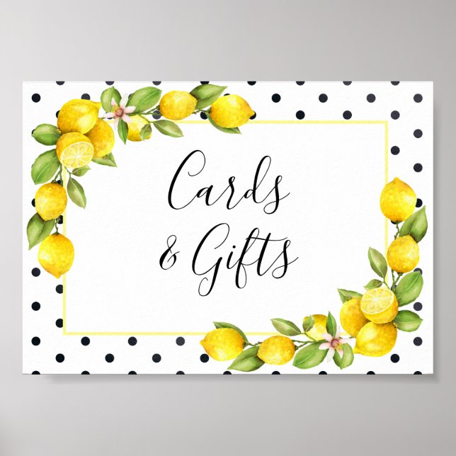 Affiche Enseigne Main Squeeze Lemon Cartes et Cadeaux (Devant)