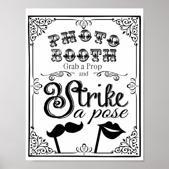 Affiche ENSEIGNE mariage ou fête PHOTOBOOTH (Devant)