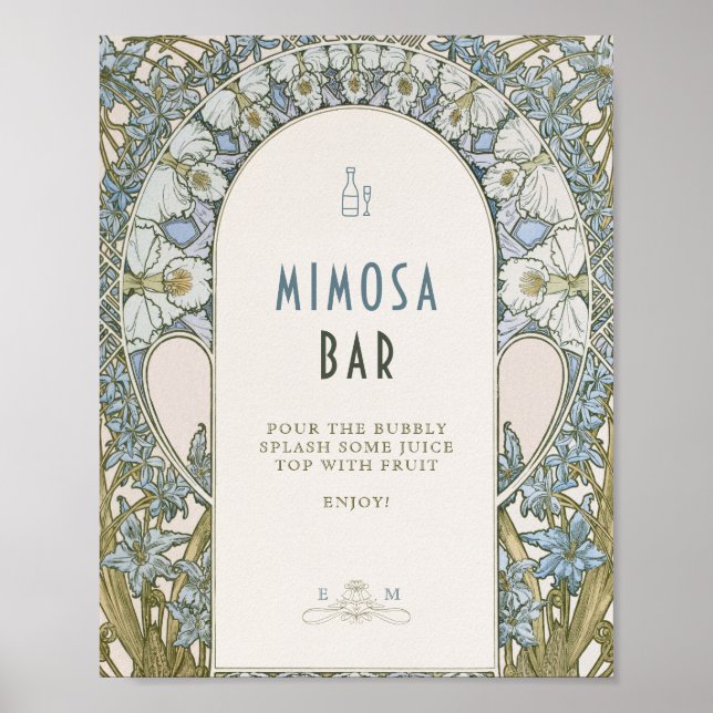 Affiche Enseigne Mimosa Vintage 1920 (Devant)