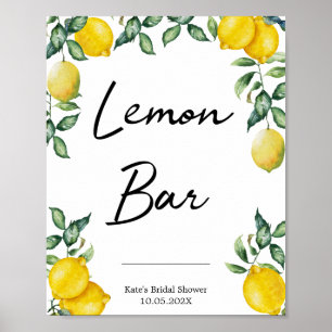 Affiche Enseigne personnalisée aux citrons Lemon Bar