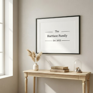 Affiche Enseigne personnalisée de nom de famille de ferme