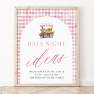 Affiche Enseigne Rose Idées de Soirée de Rendez-vous Fraîc