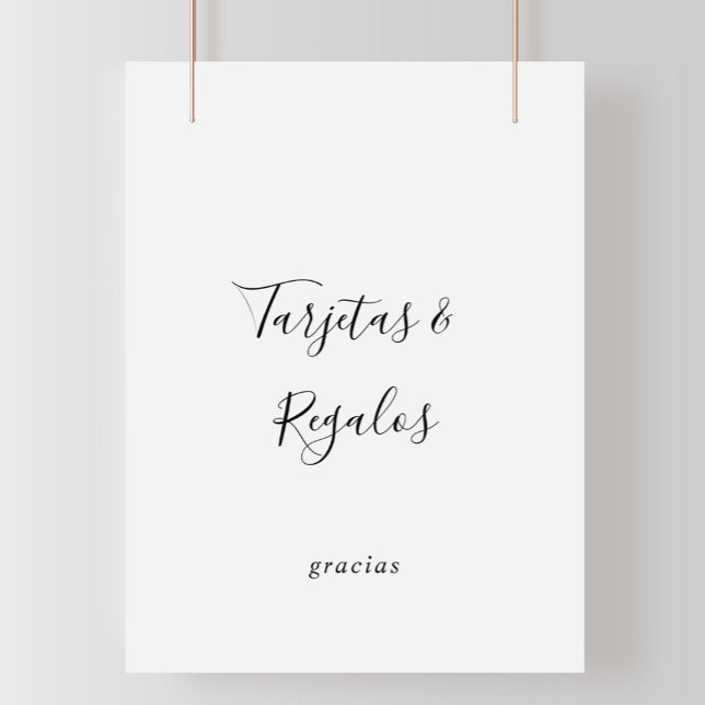 Affiche Enseigne Simple Tarjetas et Regalos espagnols (Créateur téléchargé)