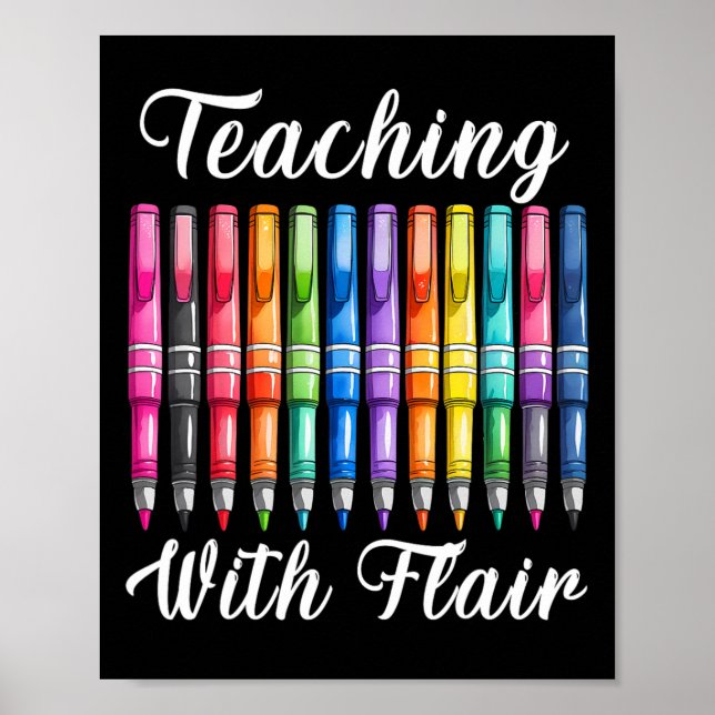 Affiche Enseignement avec Flair Enseignant en maternelle P (Devant)
